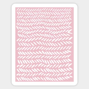 Knitting pattern - white on pink Sticker